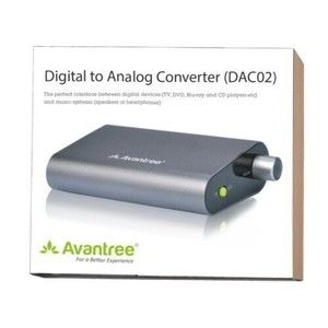 Avantree DAC02 192KHz Digital to Analog Audio Converter with Toslink Optical Cab